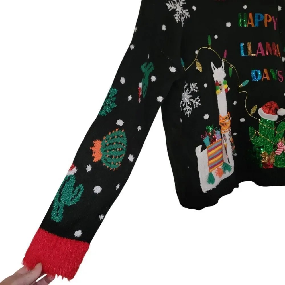 Festive Llama Holiday Sweater